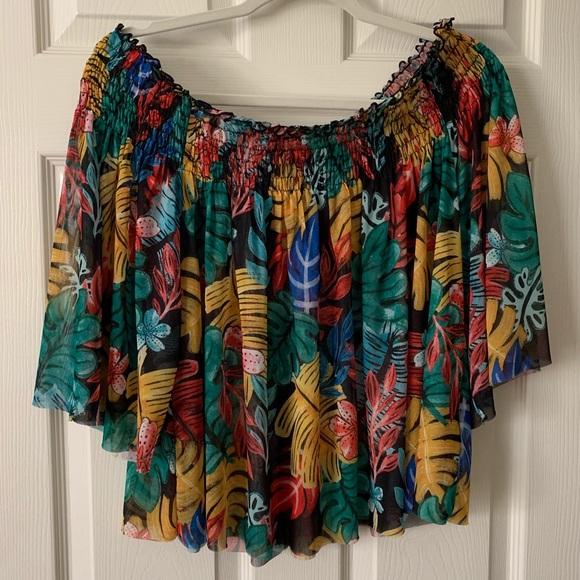 Zara trafaluc womens sheer top M - Picture 2 of 5